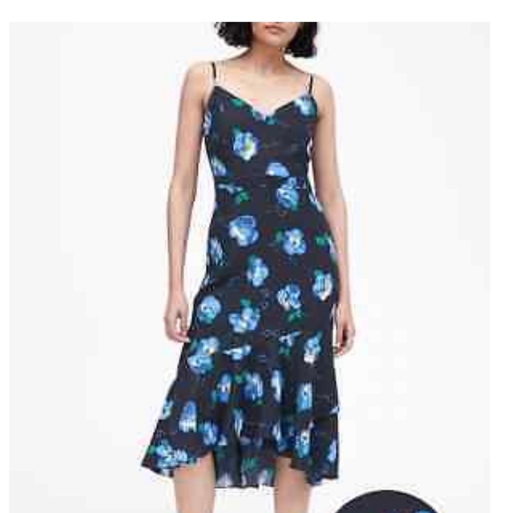 Banana Republic Pansy Floral Midi Sheath Dress